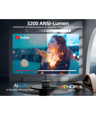 DANGBEI Mars Pro 4k Laser Beamer(UHD 4K, 3D, 3200 ANSI-Lumen)