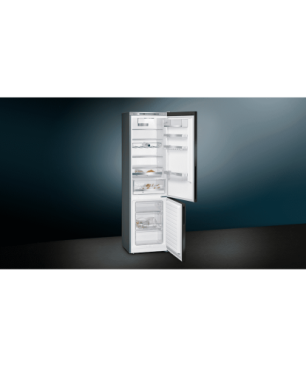 SIEMENS KG39E8XBA iQ500 Kühlgefrierkombination (B, 119 kWh, 2010 mm hoch, black inox-antifingerprint)
