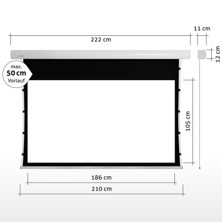 ESMART Expert XTS 186 x 105 cm (84") 16:9 Tension-Leinwand
