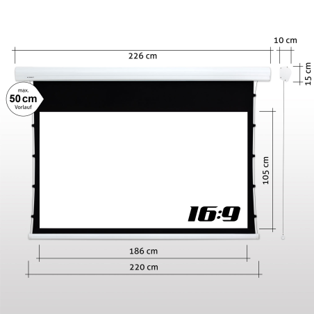 ESMART Expert XTR 186 x 105 cm (84") 16:9 Tension-Leinwand