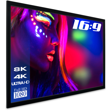 ESMART Professional MIRALE Tageslicht-Rahmen GRAU 244 x 137 cm (110") 16:9 Rahmen-Leinwand