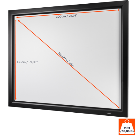 CELEXON HomeCinema Rahmenleinwand, Bildbreite: 200 cm