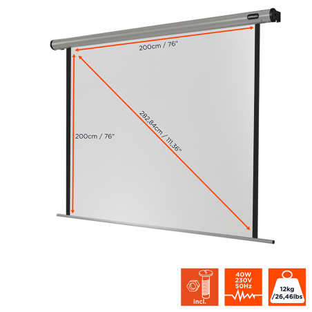 CELEXON HomeCinema Motorleinwand, Bilddiagonale (Zoll): 108 Zoll