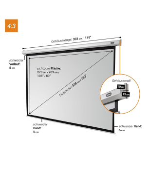 CELEXON Economy Motorleinwand, Bildbreite: 270 cm