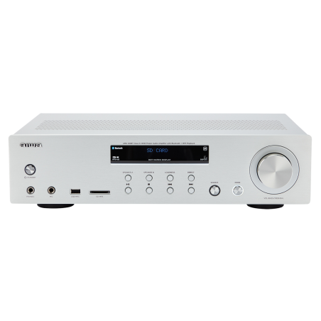 AIWA AMU-120BTSR Verstärker (2Kanäle, 60 Wattpro Kanal, Silber)