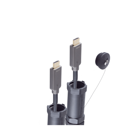 SHIVERPEAKS Optisches HDMI Trittfest (Armored) Kabel, 4K, 75m AOC Kabel