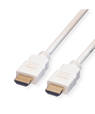 ROLINE HDMI High Speed Kabel mit Ethernet HDMI High Speed mit Ethernet Kabel, weiß