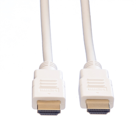 ROLINE HDMI High Speed Kabel mit Ethernet HDMI High Speed mit Ethernet Kabel, weiß