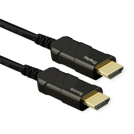 ROLINE Ultra HDMI Aktiv Optisches 8K Kabel HDMI Ultra HD mit Ethernet Kabel, schwarz