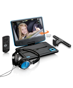 LENCO DVP-910BU Tragbarer DVD-Spieler, Schwarz-Blau