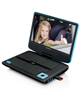 LENCO DVP-910BU Tragbarer DVD-Spieler, Schwarz-Blau