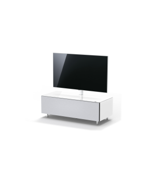 JUST BY SPECTRAL TV-Soundbar-Lowboard mit Soundbar-Ablage und TV-Halterung VESA600. JRL 1104T. Breite 111cm. Snow. TV-Soundbar