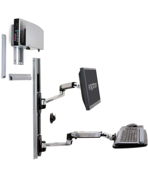 ERGOTRON LX Wall Mount System Wandhalterung, Silber