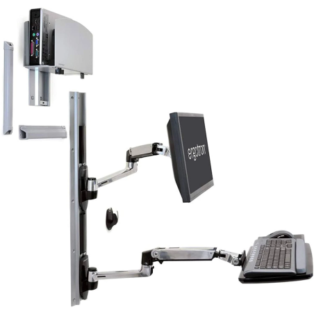 ERGOTRON LX Wall Mount System Wandhalterung, Silber