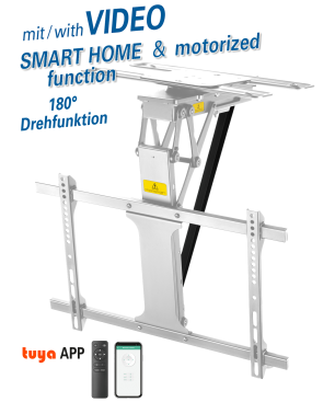 MY WALL HL47MWL motorisierter per App (Smart Home) für 32-75 Zoll TV Wandhalter, weiß