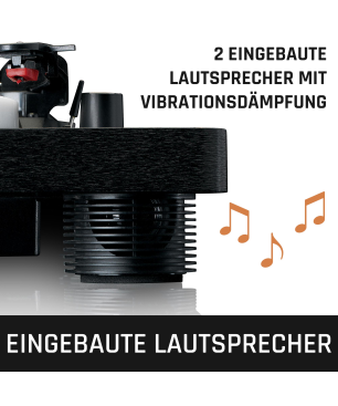 LENCO LS-50LEDBK - Eingebaute Lautsprecher - Plattenspieler Schwarz