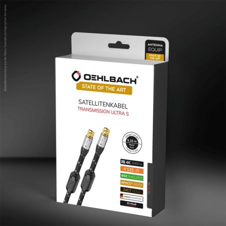 OEHLBACH Transmission Ultra S High End Antennenkabel, 1 x Antennenkabel, 1 x Infobroschüre