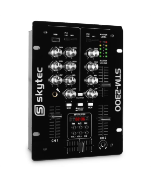 SKYTEC STM-2300 2-Kanal Mischpult, Schwarz