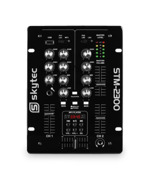 SKYTEC STM-2300 2-Kanal Mischpult, Schwarz