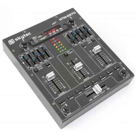 SKYTEC STM-2270 4-Kanal Mischpult, Schwarz