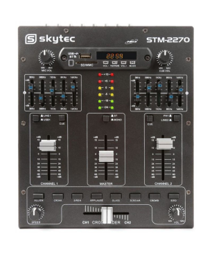 SKYTEC STM-2270 4-Kanal Mischpult, Schwarz