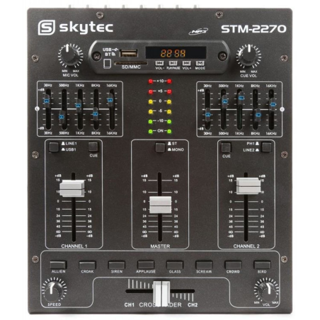 SKYTEC STM-2270 4-Kanal Mischpult, Schwarz