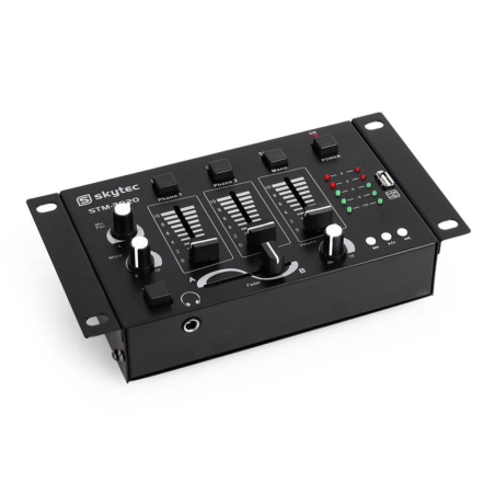 SKYTEC STM-3020B 3/2-Kanal Mischpult, Schwarz