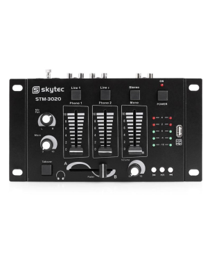 SKYTEC STM-3020B 3/2-Kanal Mischpult, Schwarz