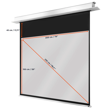 CELEXON Deckeneinbau Pro+ Deckeneinbauleinwand 200 x 150 cm