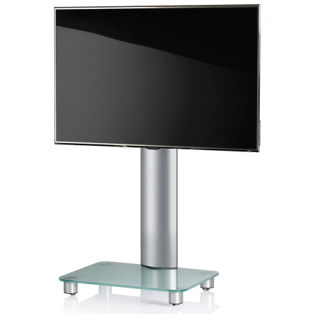 VCM Tosal TV-Standfuß Silber/Mattglas