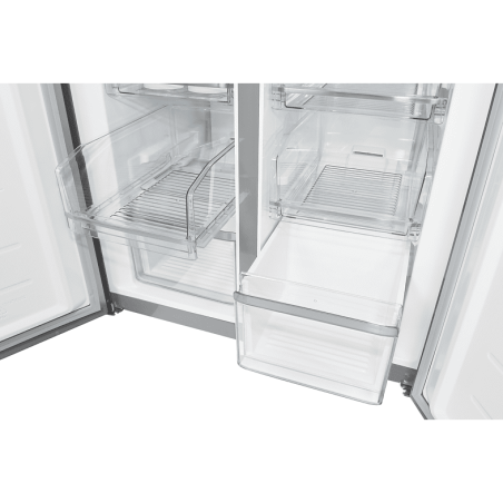 EXQUISIT MD500-160-WS-030F Inoxlook French Door (F, 1775 mm hoch, Edelstahloptik)