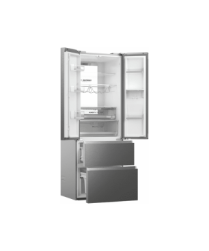 HAIER HFW7720EWMP French Door Kühlgefrierkombination (E, 302 kWh, 2006 mm hoch, Edelstahl-Front)