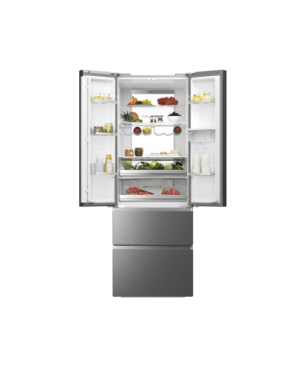 HAIER HFW7720EWMP French Door Kühlgefrierkombination (E, 302 kWh, 2006 mm hoch, Edelstahl-Front)
