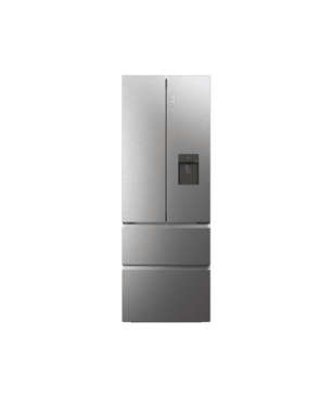 HAIER HFW7720EWMP French Door Kühlgefrierkombination (E, 302 kWh, 2006 mm hoch, Edelstahl-Front)