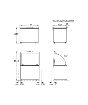 AEG AHB531D1LW Gefriertruhe (D, 845 mm hoch)