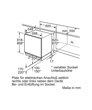 BOSCH GUD15ADF0 Gefrierschrank (F, 820 mm hoch)