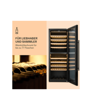 KLARSTEIN Barossa 77 Duo Weinklimaschrank (EEK G, schwarz)