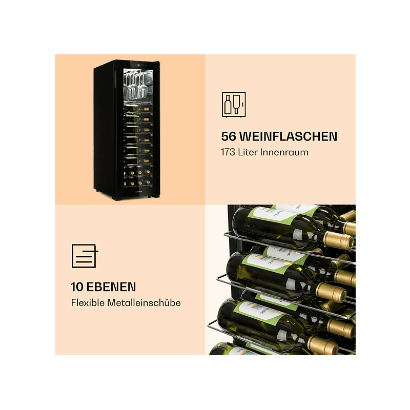 KLARSTEIN Bellevin 62 Weinklimaschrank (EEK G, schwarz) KLARSTEIN Bellevin 62 Weinklimaschrank (EEK G, schwarz)