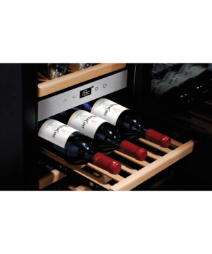 CASO 650 WineComfort 38 Weinklimaschrank (EEK G, Silber)