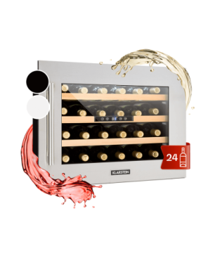 KLARSTEIN Vinsider 24D Weinkühlschrank (EEK G, Silber)