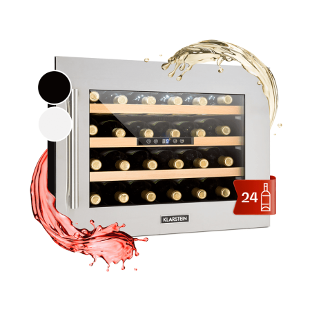 KLARSTEIN Vinsider 24D Weinkühlschrank (EEK G, Silber)