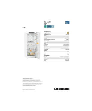 LIEBHERR Re 4620-20 Plus Kühlschrank (E, 1455 mm hoch, Weiß)