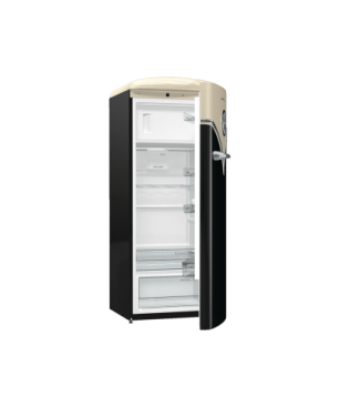 GORENJE OBRB 153 BK Retro Special Edition Kühlschrank (E, 1540 mm hoch, Schwarz)
