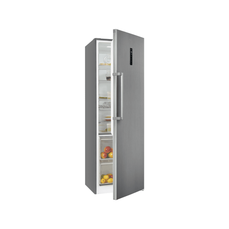 EXQUISIT KS360-V-HE-040E inoxlook-az Kühlschrank (118,00 kWh/Jahr, E, 1850 mm hoch, Edelstahloptik)