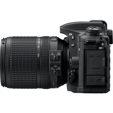 KON D7500 Kit Spiegelreflexkamera, 20,9 Megapixel, 18-140 mm Objektiv (AF-S, DX, ED, VR), Touchscreen Display, WLAN, Schwarz