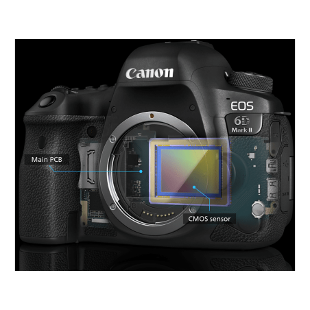 CANON EOS 6D Mark II Body Spiegelreflexkamera, 26,2 Megapixel, Touchscreen Display, WLAN