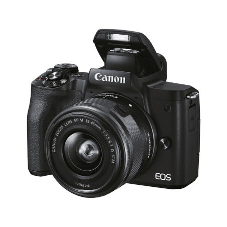 CANON Canon EOS M50 MK II Kit + Tasche und 16GB Speicherkarte Systemkamera mit Objektiv 15-45mm