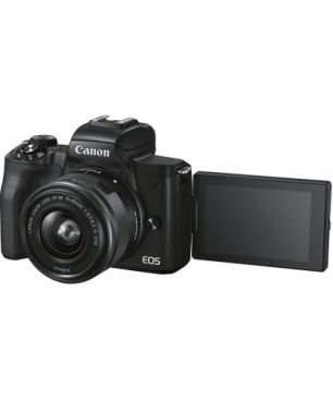 CANON Canon EOS M50 MK II Kit + Tasche und 16GB Speicherkarte Systemkamera mit Objektiv 15-45mm