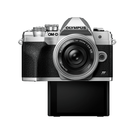 OLYMPUS OM-D E-M10 Mark IV Pancake Kit, 14-42mm F3.5-5.6, kompakte Selfie Systemkamera , 7,6 cm Display Touchscreen, WLAN