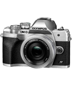 OLYMPUS OM-D E-M10 Mark IV Pancake Kit, 14-42mm F3.5-5.6, kompakte Selfie Systemkamera , 7,6 cm Display Touchscreen, WLAN